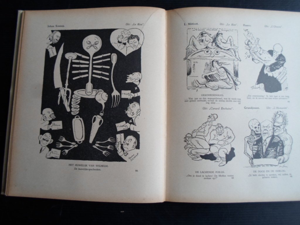 Feith, Jan - De Vrede in Prent, politieke karikaturen/cartoons uit verschillende landen [Nederland, Frankrijk, Engeland, Amerika, Duitschland]