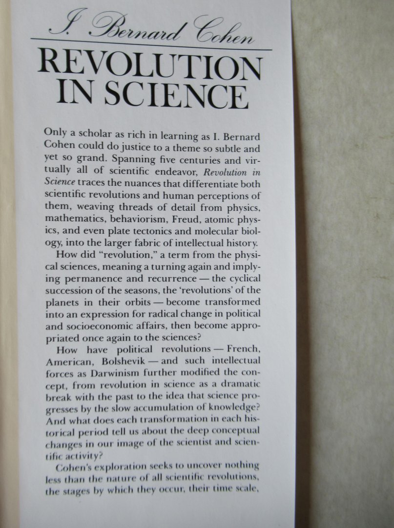 Cohen, I. Bernard - Revolution in Science
