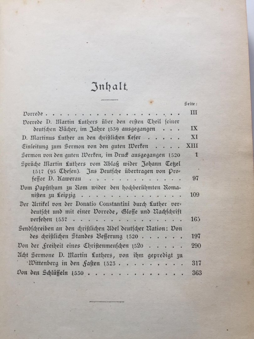 Luther, Martinus - Luthers Werke für das christliche Haus. Acht Bände.