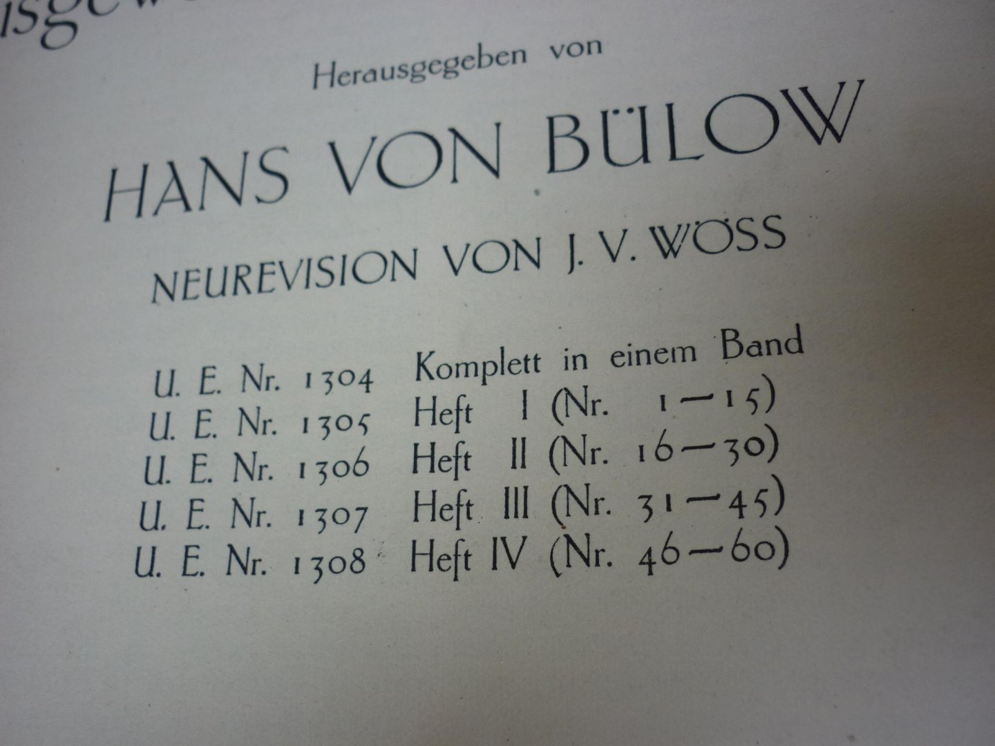 Cramer Johann Baptist + Buelow Hans Von - 60 ausgewählte Etüden für Klavier Komponistenportraits; voor Piano