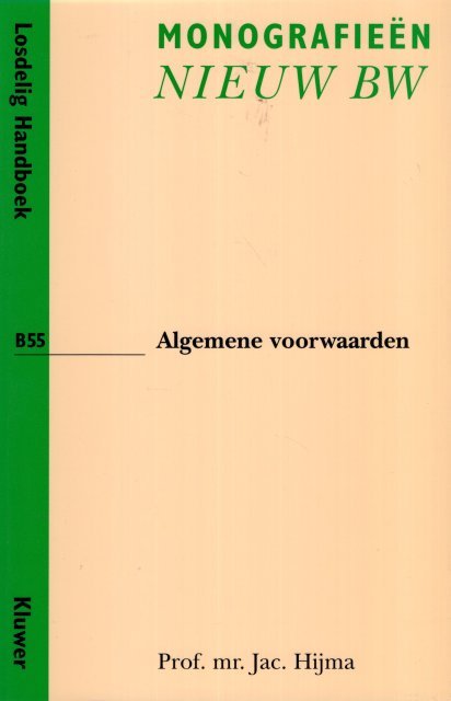 Hijma, Jac. - Algemene voorwaarden. 2e druk.