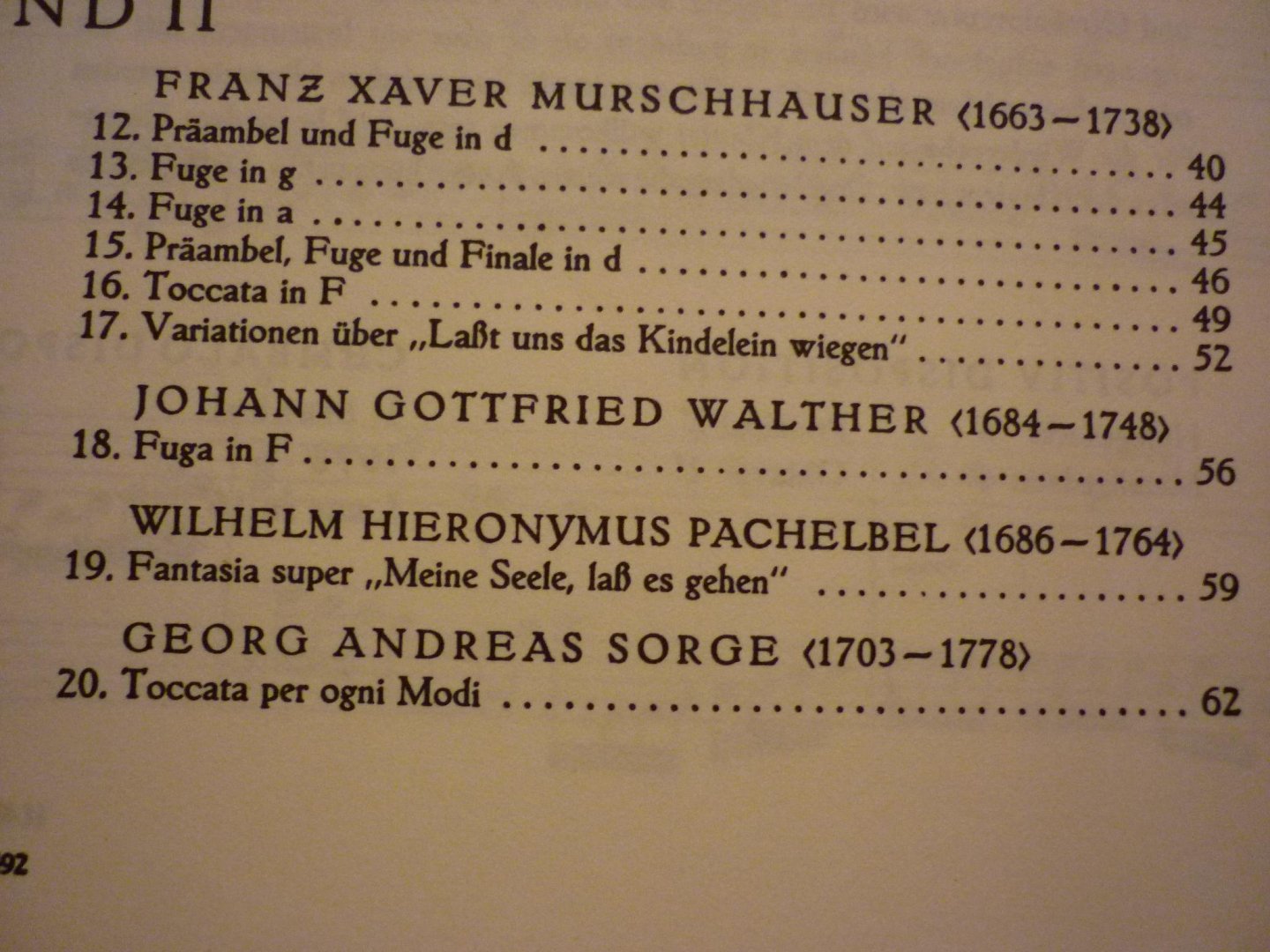 Diverse componisten - Spielbuch fur Kleinorgel; Alte Meister - Band II (Wolggang Auler); 17./18. Jahrhundert