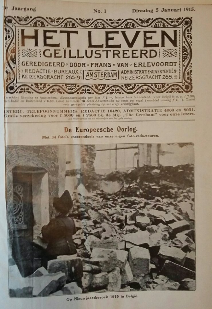 Erlevoordt, Frans van (redactie) - Het Leven (Algemeen geïllustreerd weekblad) - 10e jaargang 1915, nrs. 1-52.