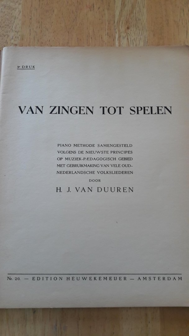 H.J. van Duuren - Van zingen tot spelen