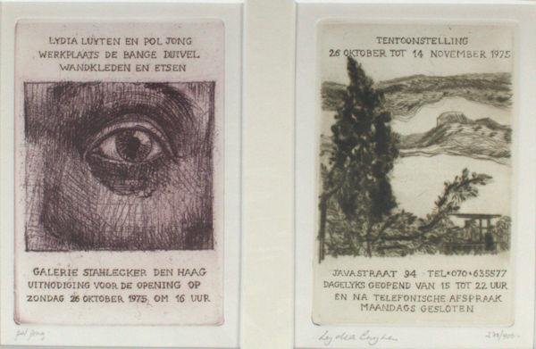 Jong, Pol & Lydia Luyten. - Aankondiging expositie.
