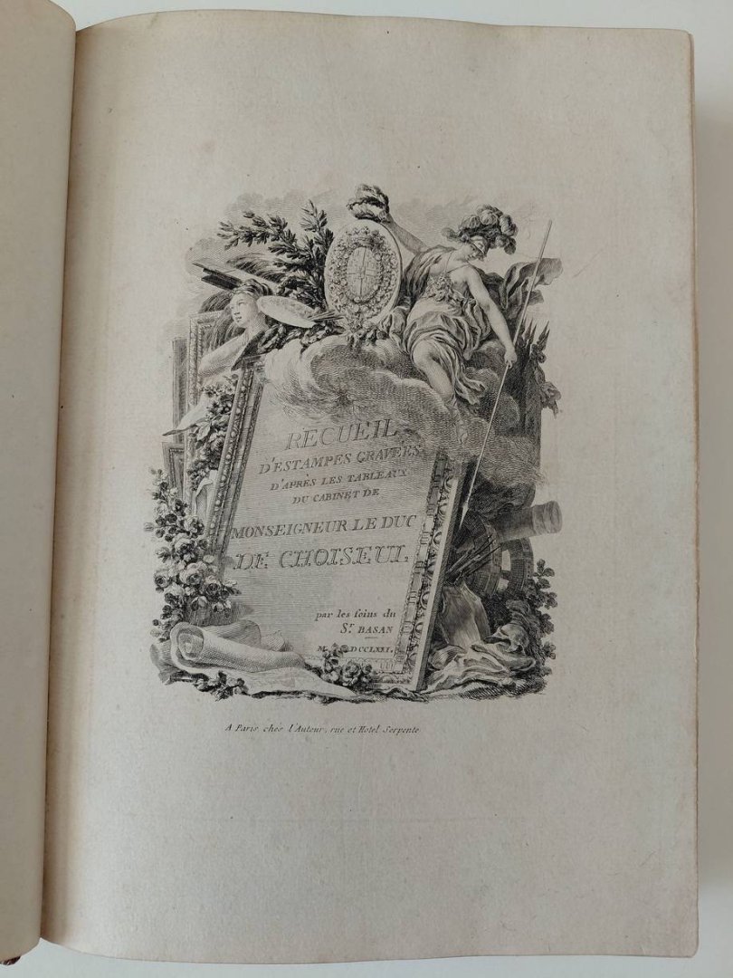 Basan, Pierre-François. - Recueil d'estampes gravées d'après les tableaux du cabinet de Monseigneur le Duc de Choiseul.