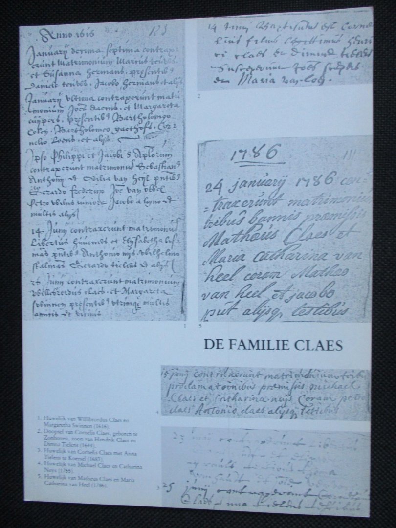 Claes, Fons. - Stambomen van de familie Claes en Lemmens.