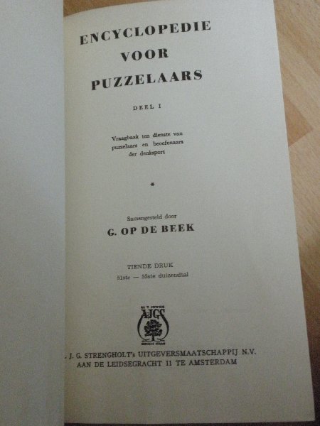 Beek - Encyclopedie voor puzzelaars DEEL 1