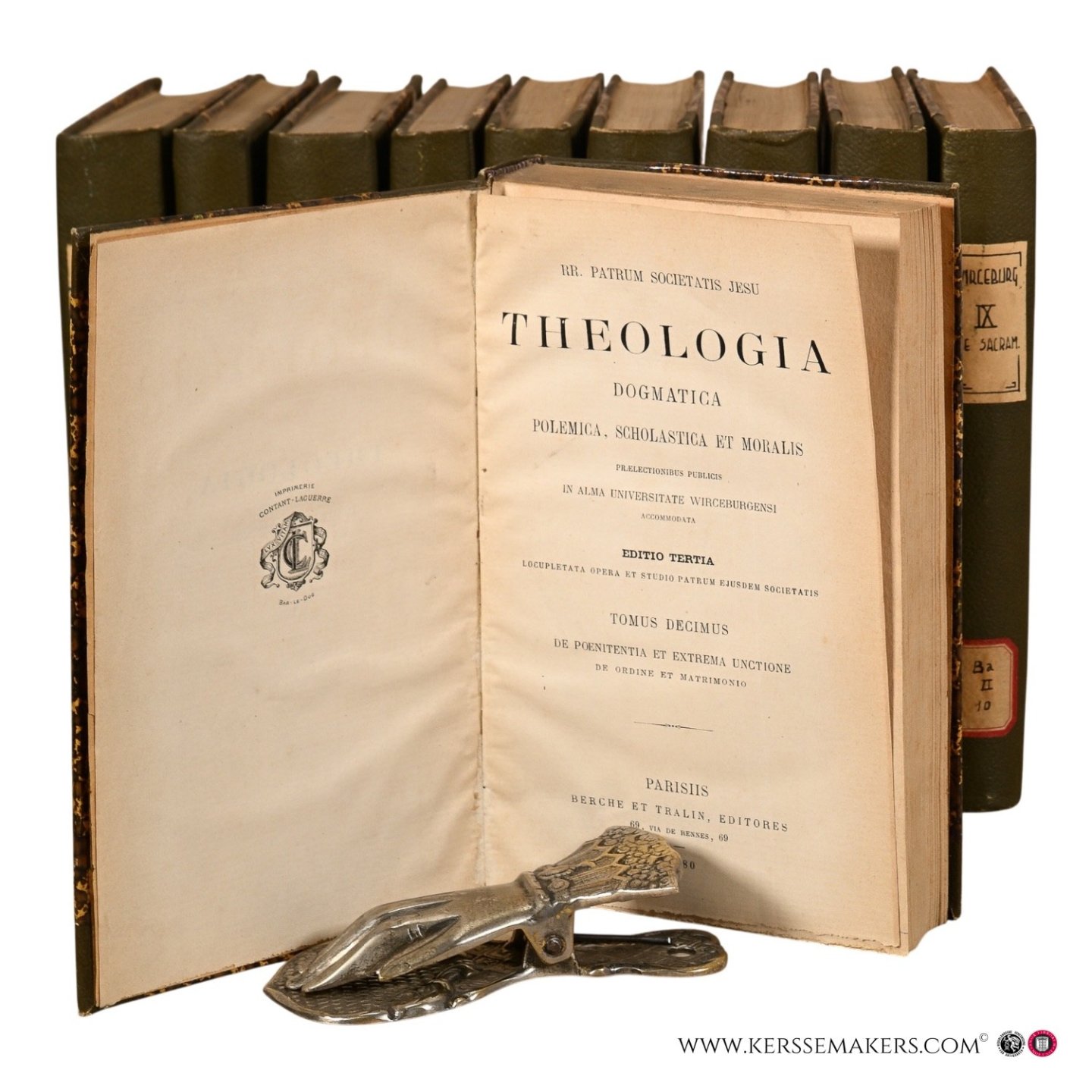 Kilber, Henricus (et al., Patrum Societatis Jesu). - RR. Patrum societatis Jesu Theologia Dogmatica Polemica, Scholastica et Moralis. Praelectionibus Publicis in Alma Universitate Wirceburgensi Accommodata. Editio tertia [10 volumes].