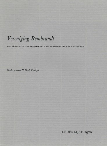 Vereniging Rembrandt - Ledenlijst 1970