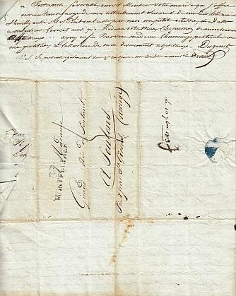 GIRAUD - PONTAUD - ESTAQUE - Correspondance de proches adressée à Mme Giraud née de Pontaud, à Soulan. (14 lettres à 33 pages, c.1813-1850).