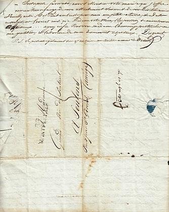 GIRAUD - PONTAUD - ESTAQUE - Correspondentie van familieleden gericht aan  Mme Giraud née de Pontaud, in Soulan. (14 brieven met in totaal 33 bladzijden, ca.1813-1850).
