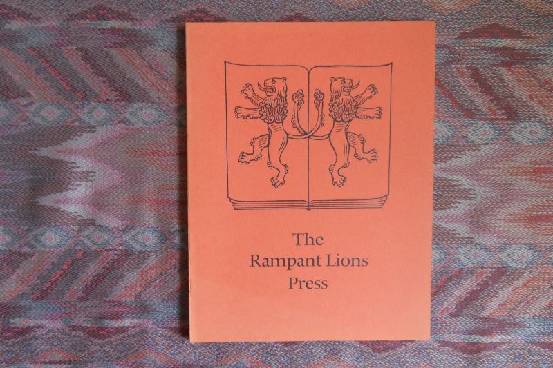 Jaffé, Michael (voorwoord). - The Rampant Lions Press. - A printing workshop through five decades.