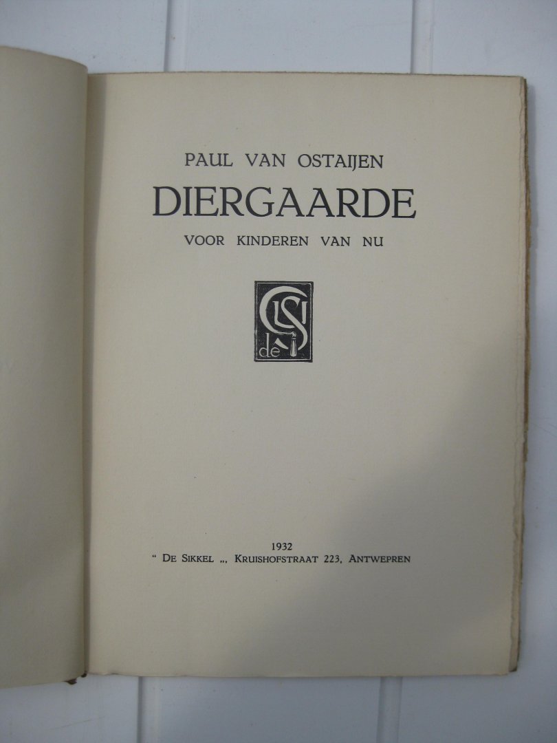 Ostaijen, Paul Van - - Diergaarde voor kinderen van nu.