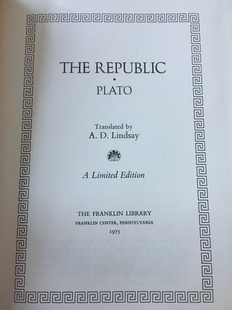 Plato - The 100 Greatest Books of all time; The Republic
