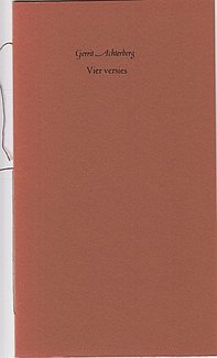 ACHTERBERG, Gerrit - Vier versies.