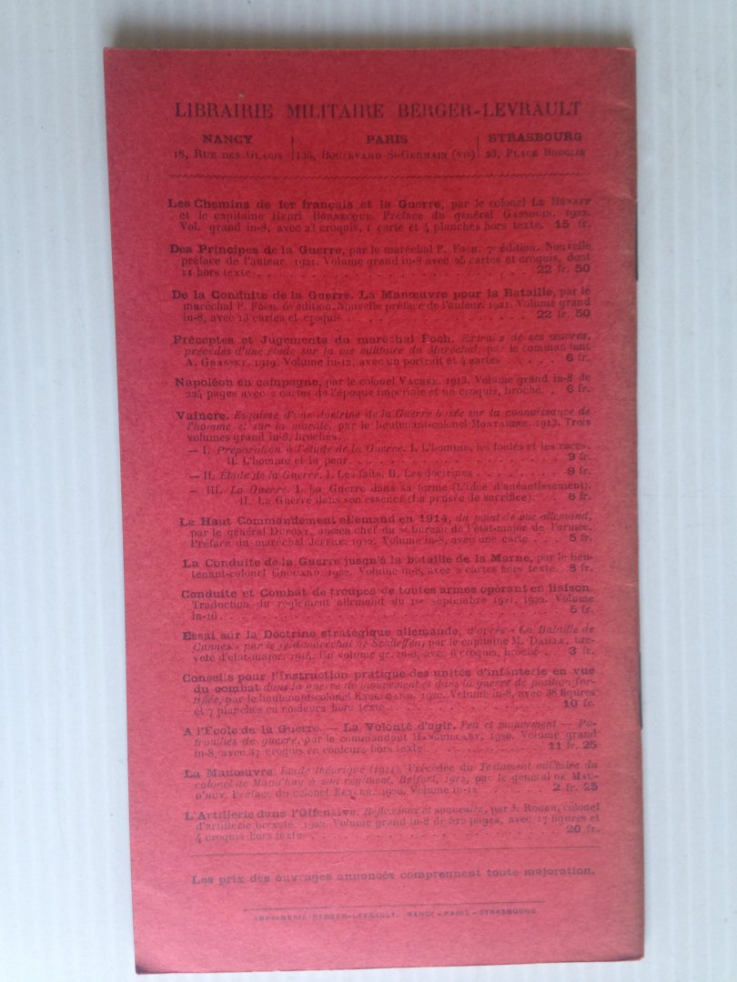  - Instruction Provisoire sur L’Organisation et Communications et des transports militaires en temps de guerre,  Annexe 6, a l’instruction provisoire sur l’emploi tactique des grandes unités, Ministre de la Guerre