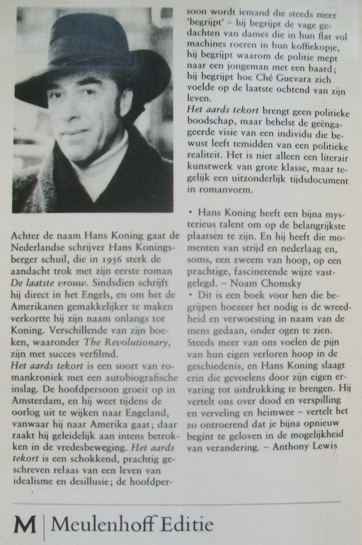 Koning, Hans - Het aards tekort