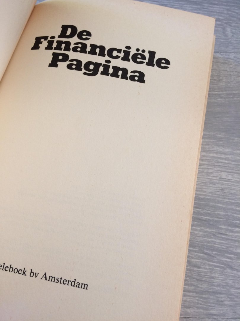 Tuin - Financiele pagina / druk 1