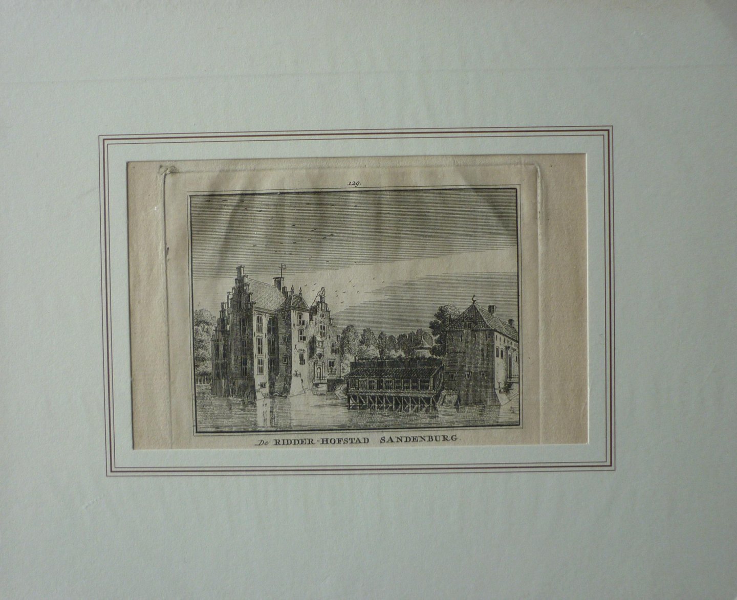 Spilman, Hendrik - De Ridder-Hofstad Sandenburg. Originele kopergravure