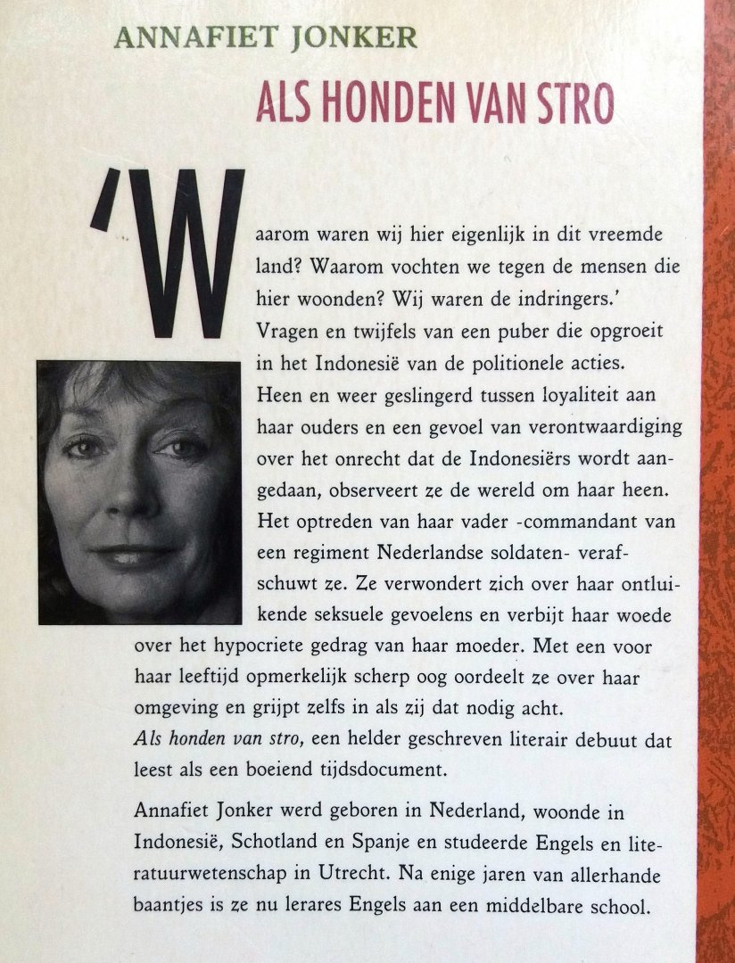 Jonker, Annafiet - Als Honden van Stro