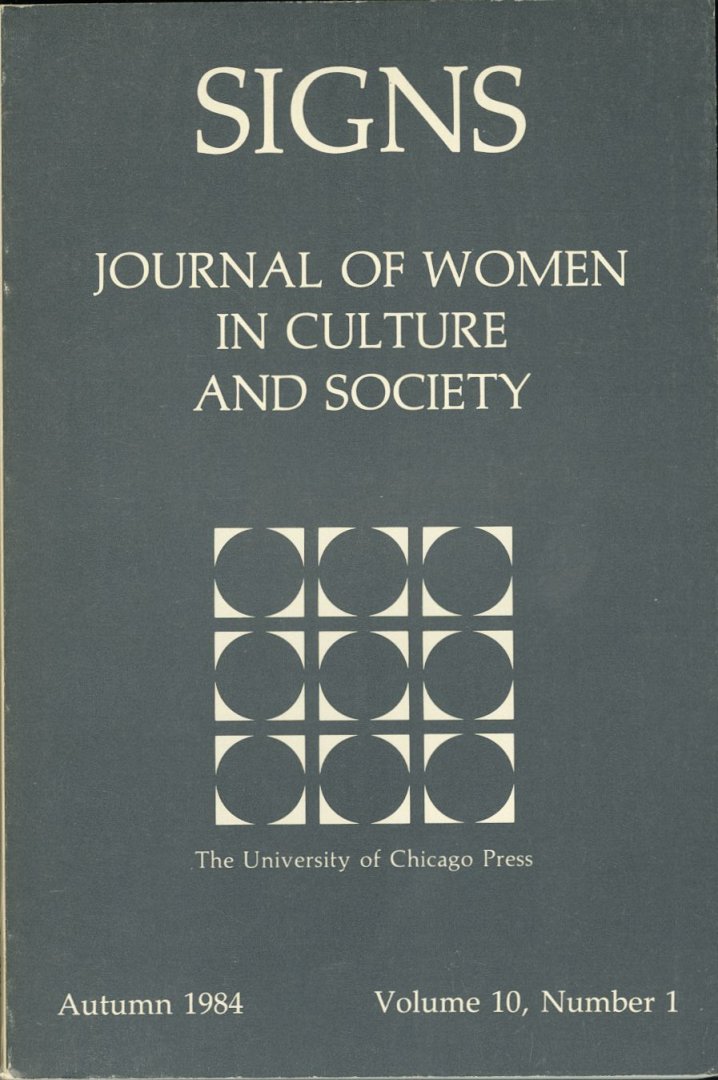 redactie - SIGNS Journal of women in culture and society, volume 10 number 1