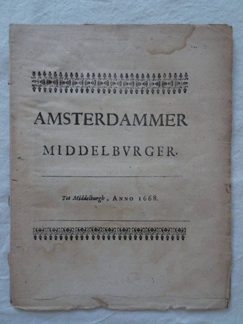 N.n.. - Amsterdammer Middelburger.