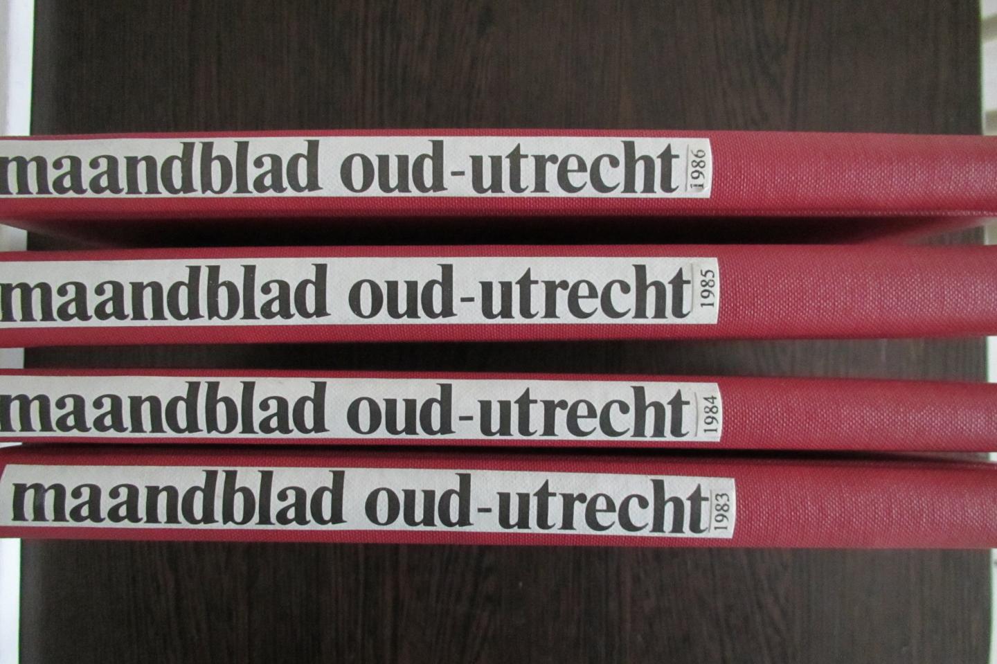 redactie / diverse auteurs - Maandblad oud-Utrecht ingebonden jaargangen 1983 t/m 1986
