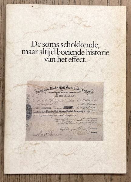 NOORDMAN, TH. B.J. & WARNDERINK VINKE, R. - De soms schokkende, maar altijd boeiende historie van het effect.