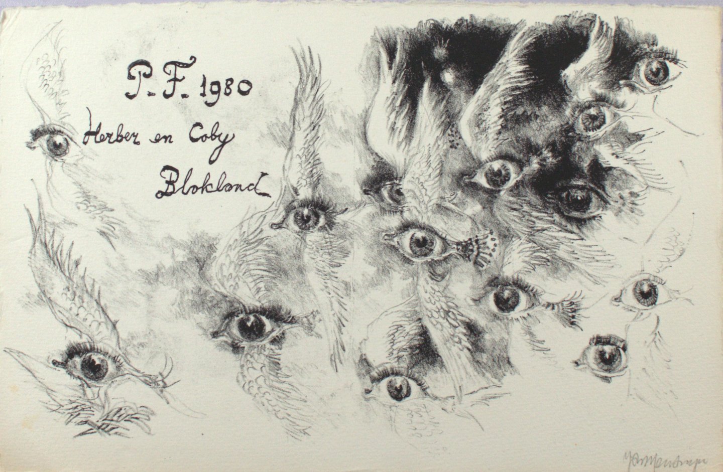 Mensinga, Jan. - Vliegende ogen. PF 1980 J.G. Kooy, H. Blokland.