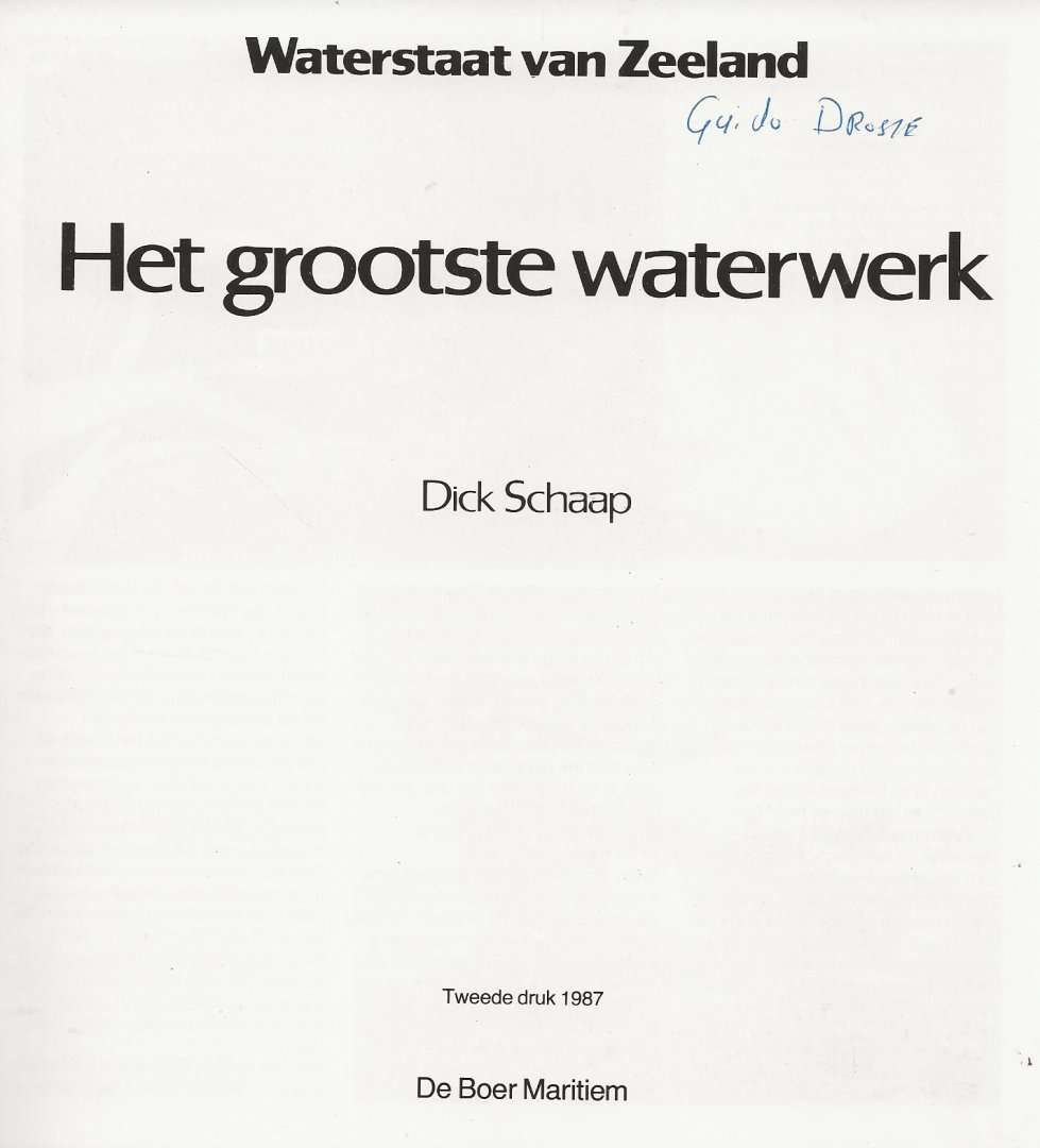 Schaap Dick Foto Theo Kampa - Grootste Waterwerk  Waterstaat van Zeeland