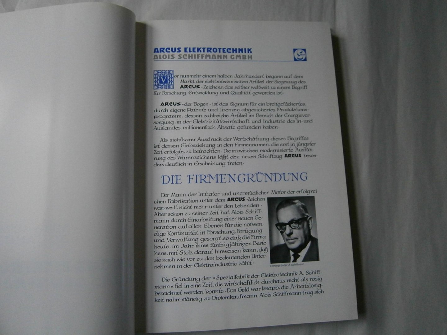 Schiffmann (?) - München Arcus elektrotechnik Alois Schiffmann GmbH 1928-1978 50 jahre