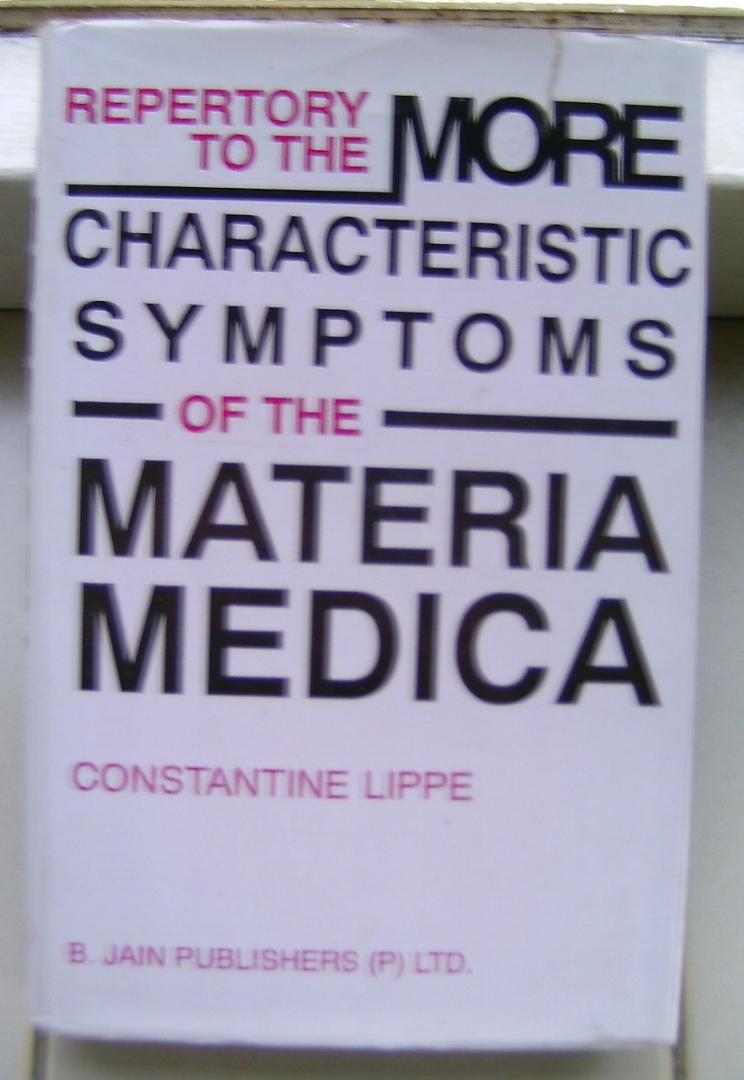 Lippe, Constantine - Repertory to the more characteristic symptoms of the Materia Medica