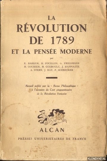 Barker, E. - La Révolution de 1789 et la pensée moderne