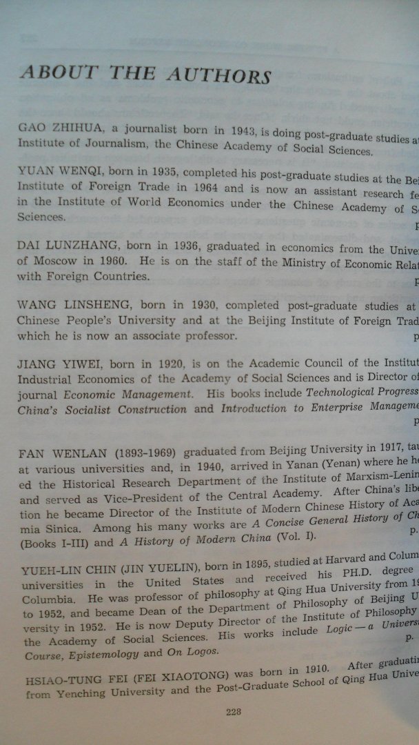 Div. auteurs (zie foto) - Social Sciences in China
