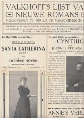 VALKHOFF & Co. - Valkhoff's lijst van nieuwe romans verschenen in 1909 en te verschijnen in 1910.