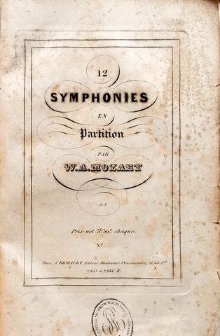Mozart, W.A.: - [K 551] 12 Symphonies en partition par W.A. Mozart. No. 4 en ut