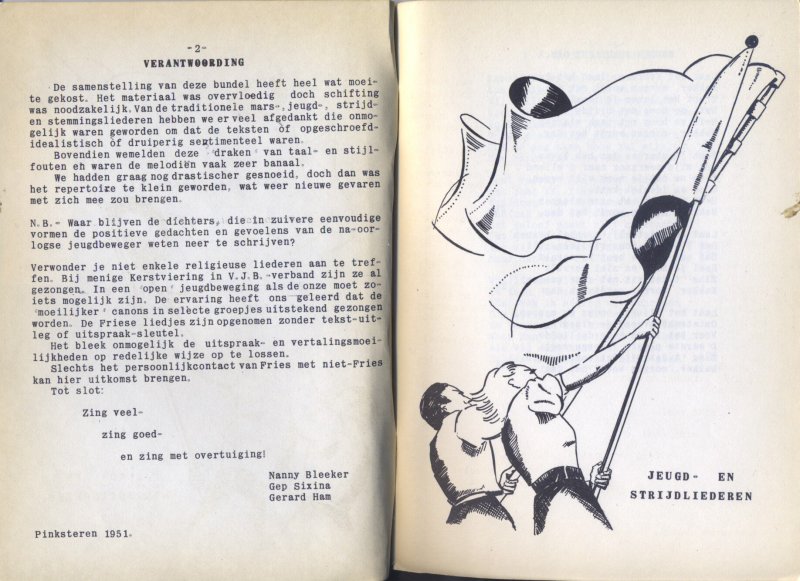 Bleeker, Nanny/ Sixina, Sep/ Ham, Gerard (samenstellers) - Vrolijk zingen wij. Zangbundel van de V.J.B. (Vrije Jeugd Beweging)