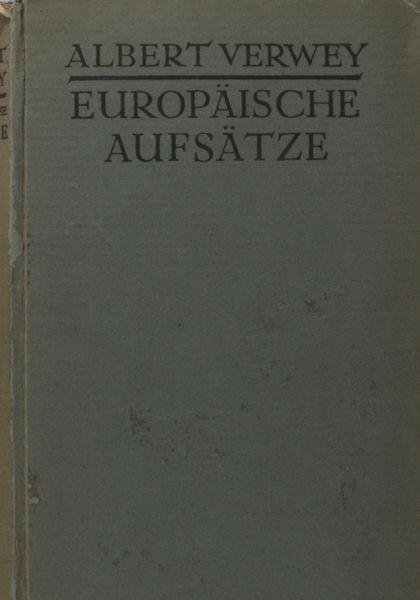 Verwey, Albert. - Europäische Aufsätze.