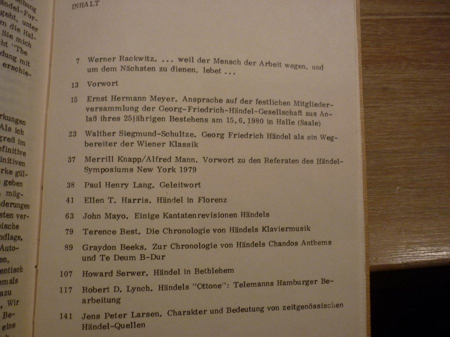 Händel; Georg Friedrich (1685–1759) - Jahrbuch 27. Jahrgang 1981; herausgegeben von der Georg Friedrich Handel-Gesellschaft