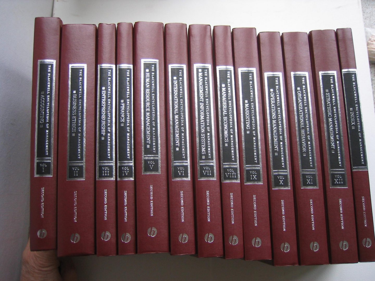 Chris Argyris  en Cary L. Cooper (editor) - The Blackwell Encyclopedia of Management, 12 Volume Set, 2nd Edition.  Isbn nummer is 9780631233172