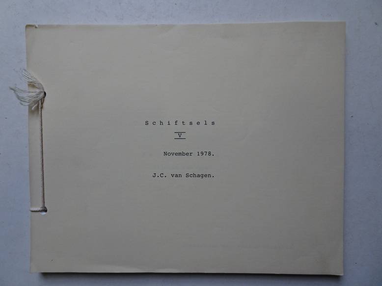 Schagen, J.C. van. - Schiftsels V. Senieletjes; Rijmels van Opa.