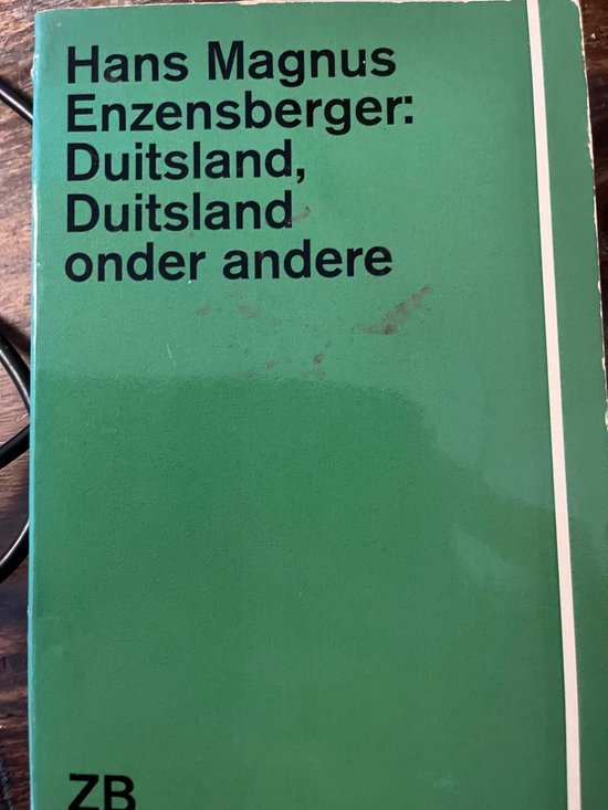 H.M. Enzensberger - Duitsland duitsland onder andere