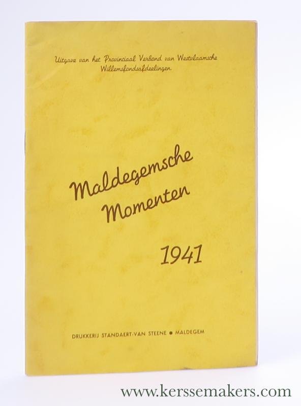 [ Courtmans-Berchmans, Mw. J.D. -, 1811-'90 ]. - Maldegemsche Momenten, (met bijdragen van Julius Pée, Jan Schepens e.a. ). Bij het vijftigjarig overlijden van Vrouwe Courtmans.