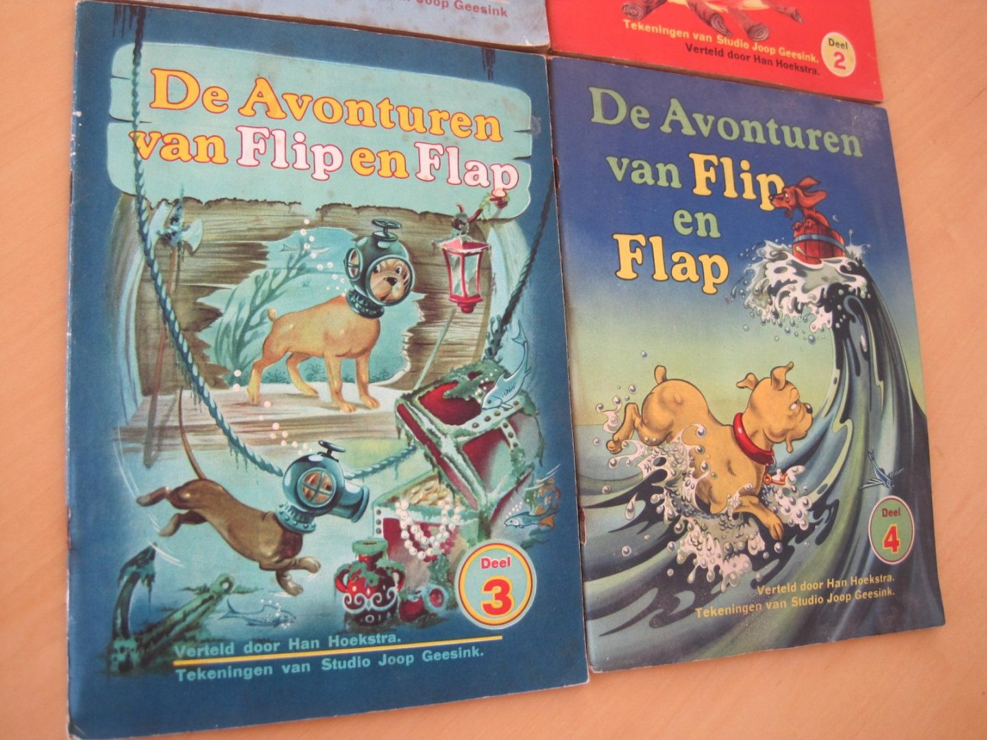 Hoekstra, Han / Geesink, Joop - De avonturen van Flip en Flap (4 delen)