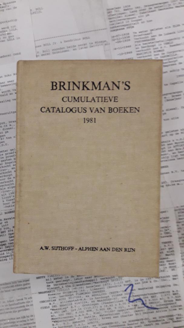 Redactie - Brinkman`s cumulatieve catalogus van boeken 1981 - 136e jaargang