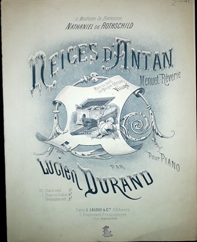 Durand, Lucien: - Neiges d`Antan. Menuet-Rêverie pour piano