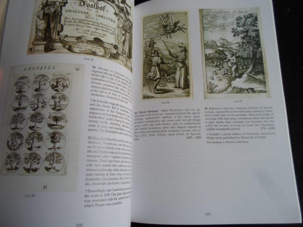 Catalogus Bloomsbury Auctions - Important Emblem Books from the Collection of John Landwehr