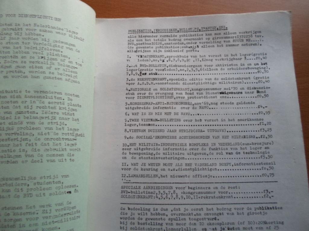  - Het BVD [Bond voor Dienstweigeraars] Bulletin