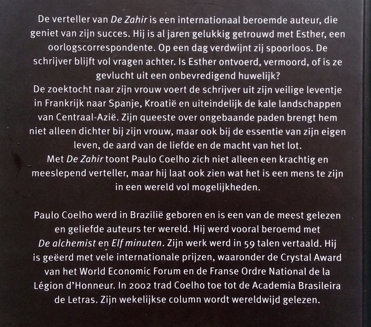 Coelho, Paulo - De Zahir (Ex.1)